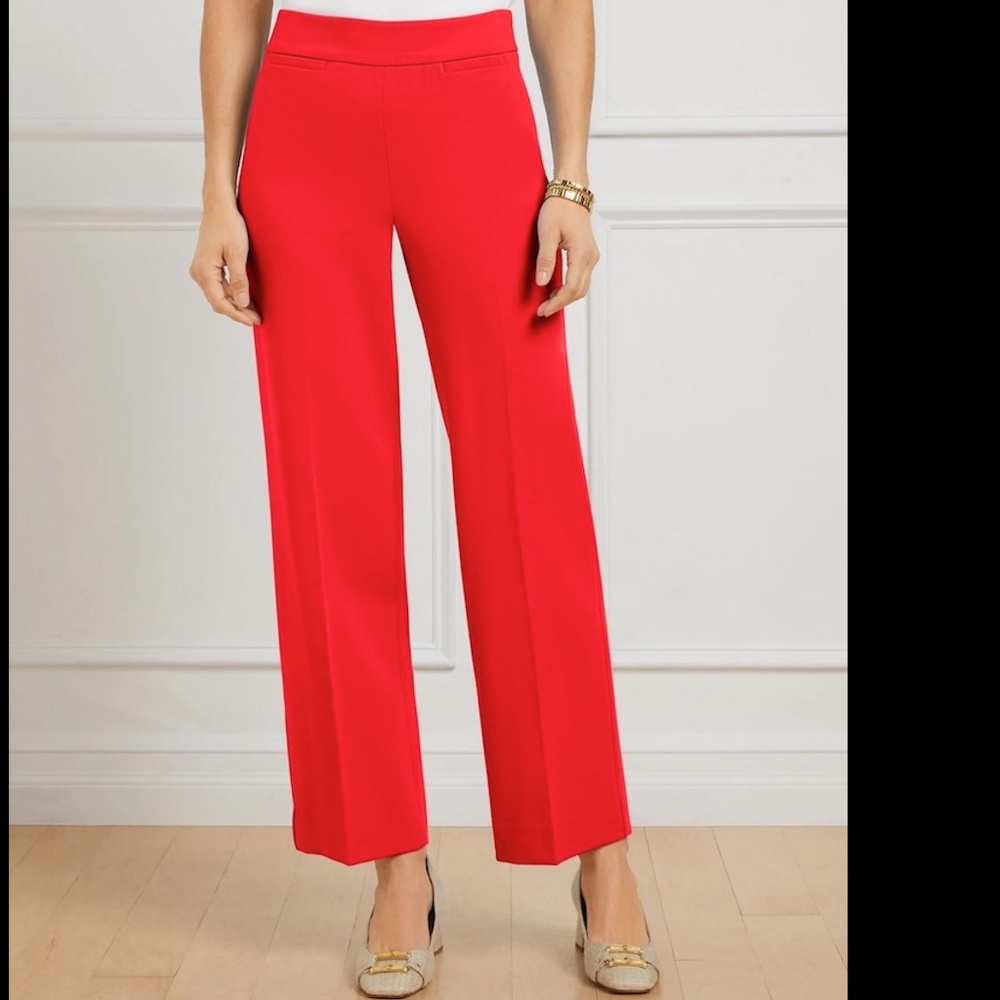 Talbots TAILORED STRETCH SLIM WIDE ANKLE PANTS - Size 2P